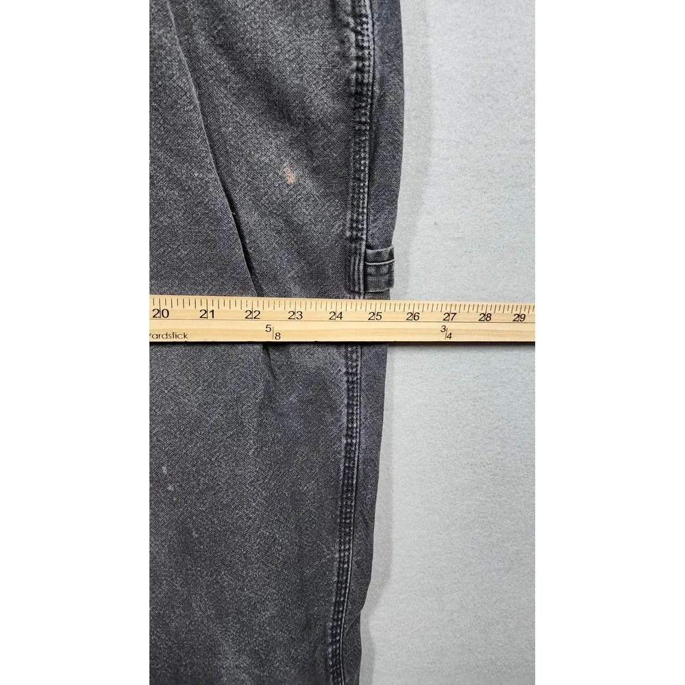 Dickies Jeans Mens 43x28 Black Denim Carpenter Workwear Distressed Grunge Skater